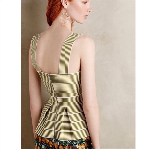 Anthropologie 'HD in Paris' Striped Peplum Top - Picture 2 of 5